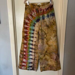 Tie-Dye Wide-Leg Jeans
